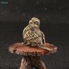Vintage Silver-Tone Bird Figurine, Mini Metal Bird Sculpture for Desk Decor, Micro Landscape & Tea Pet Ornament