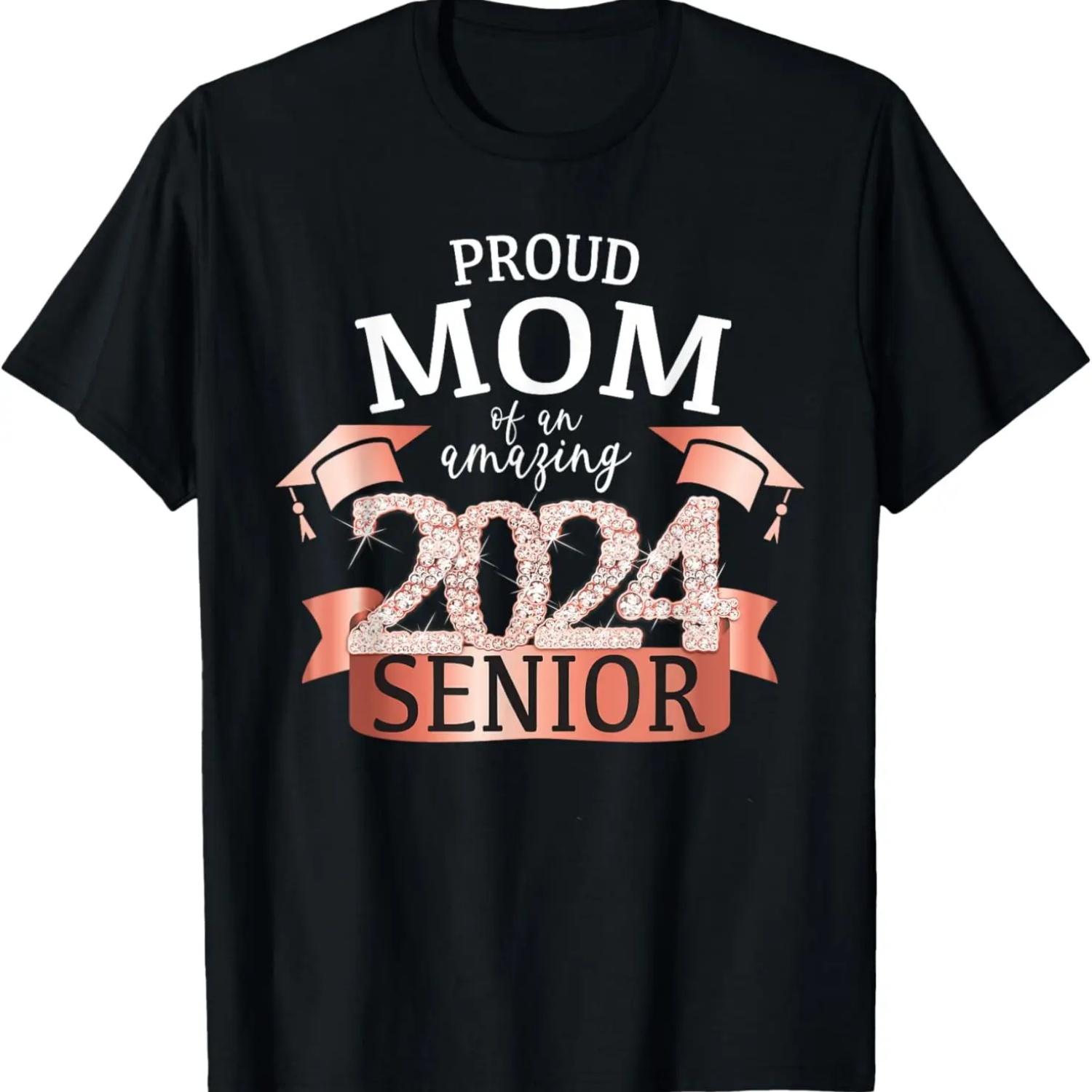 

Proud 2024 Senior Mom I Elegant Rose Celebration Outfit T-Shirt S