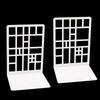 2Pcs Decorative Book Ends Metal Bookcase Railing New Book Divider  Office Home
