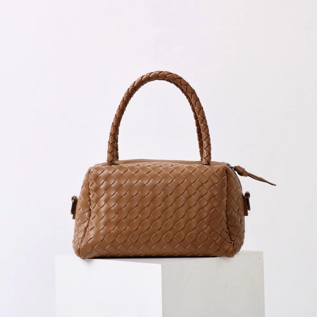 2025 Neue High-End Boston Kissen Tasche Rindsleder Gewebt Damen Tasche Vielseitige Einzelne Schulter Diagonale Cross Handtasche