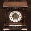 Solid Wood Table Clock Retro Silent Hourly Chime Desk Clock Aesthetics Elegant Unique Watch Living Room Tabletop Decoration