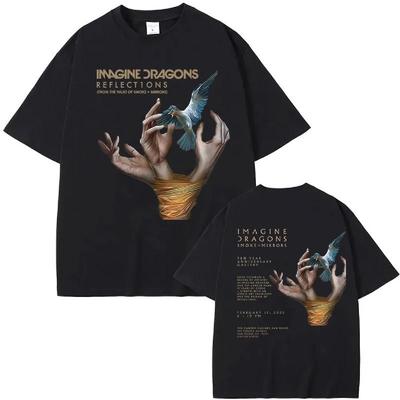 Imagine Dragons Reflections Fans Tour 2025 T-Shirts Women  Classic T Shirts Summer O Neck Tees Shirt Oversized Clothes