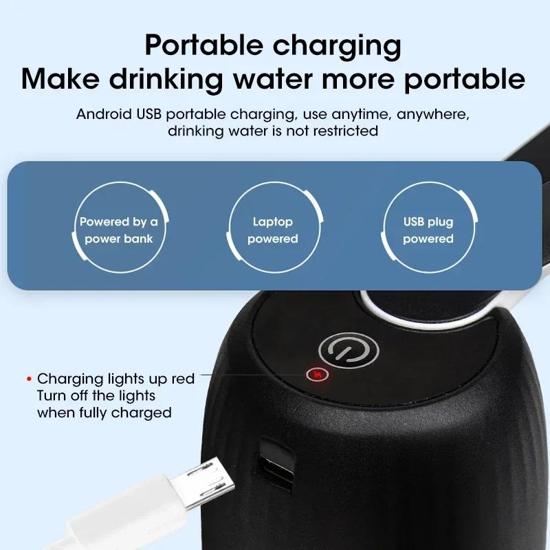 Water Dispenser Bottle Pump, Electric Water Pump Automatic Switch Water Dispenser, Portable USB Charging DrinkingWaterDispenser