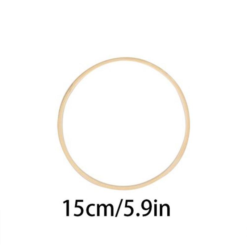 10pcs Dreamcatcher Ring Round bamboo Circle Embroidery Hoop Wind Chime Hanging DIY Fan Frame Rings Craft Accessories