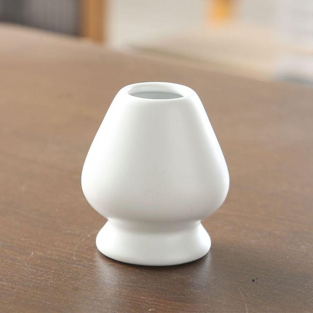 Elegant Vintage Matcha Whisk Stand Durable Smooth Surface Chasen Stand Solid Color Retro Ceramic Holder Tea Set Accessories