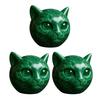 Handmade Cat Stone Imitation Crystal Cat Head Sculpture Resin Healing Stone Mini Cat Statue Keepsake Home Decor Gift for Cat Lovers