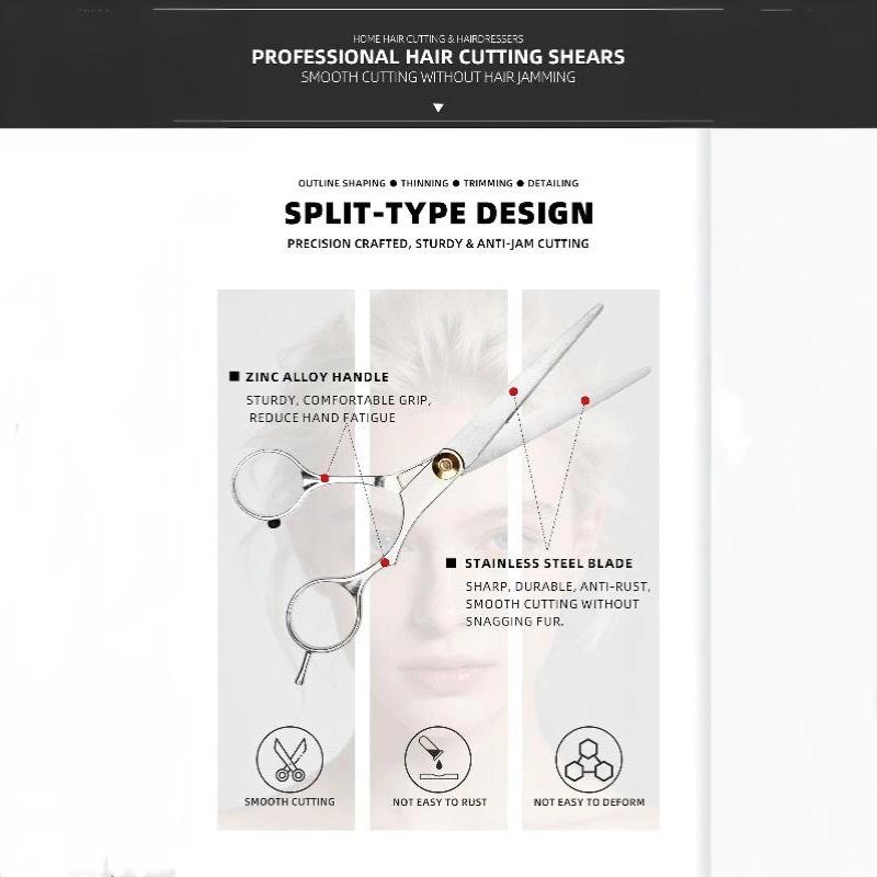 2Pcs Professional Hairdressing Haircut Scissors Barber Shop Hairdresser'S Cutting Thinning Tools High Quality Salon Set