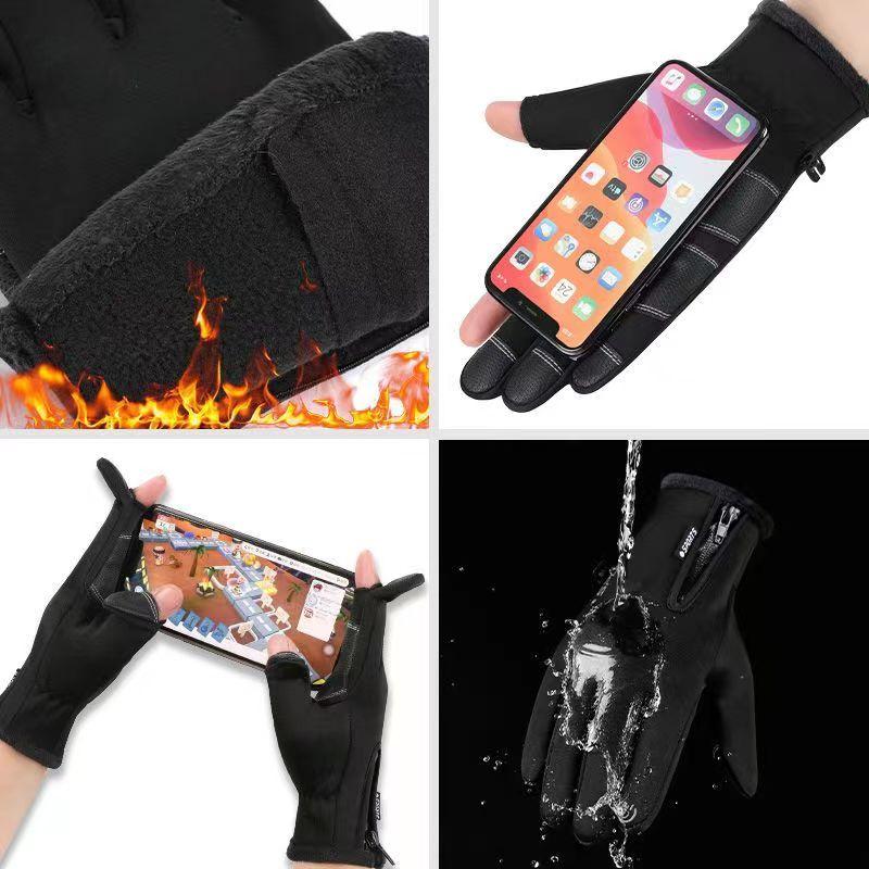 Winter Fahrradhandschuhe Wasserdicht Thermisch Fahren Motorrad Ski Handschuhe Winddicht Anti-Rutsch Touchscreen Warm Fahrradhandschuhe