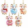 5Pcs Layered Sequin Style Goat Pendant Animal Hanging Decoration  Kids Gift