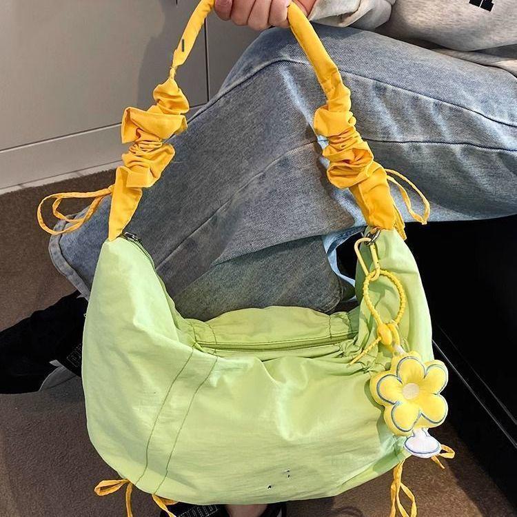 

Женская холщовая сумка кроссбоди большой вместимости 2025 - Универсальный, повседневный плиссированный дизайн для весны/лета Large Capacity Bag