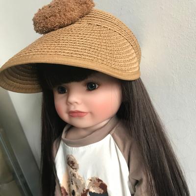 Reborn bebis brunt långt hår flickdocka leksak tål 55 CM hel silikonkropp naturtrogen prinsessa toddler Bebe