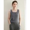 Little Goat 100% Pure Cashmere Women's Knit Vest - Baby Cashmere Warm Camisole, 12 Gauge, Plain Crew Neck