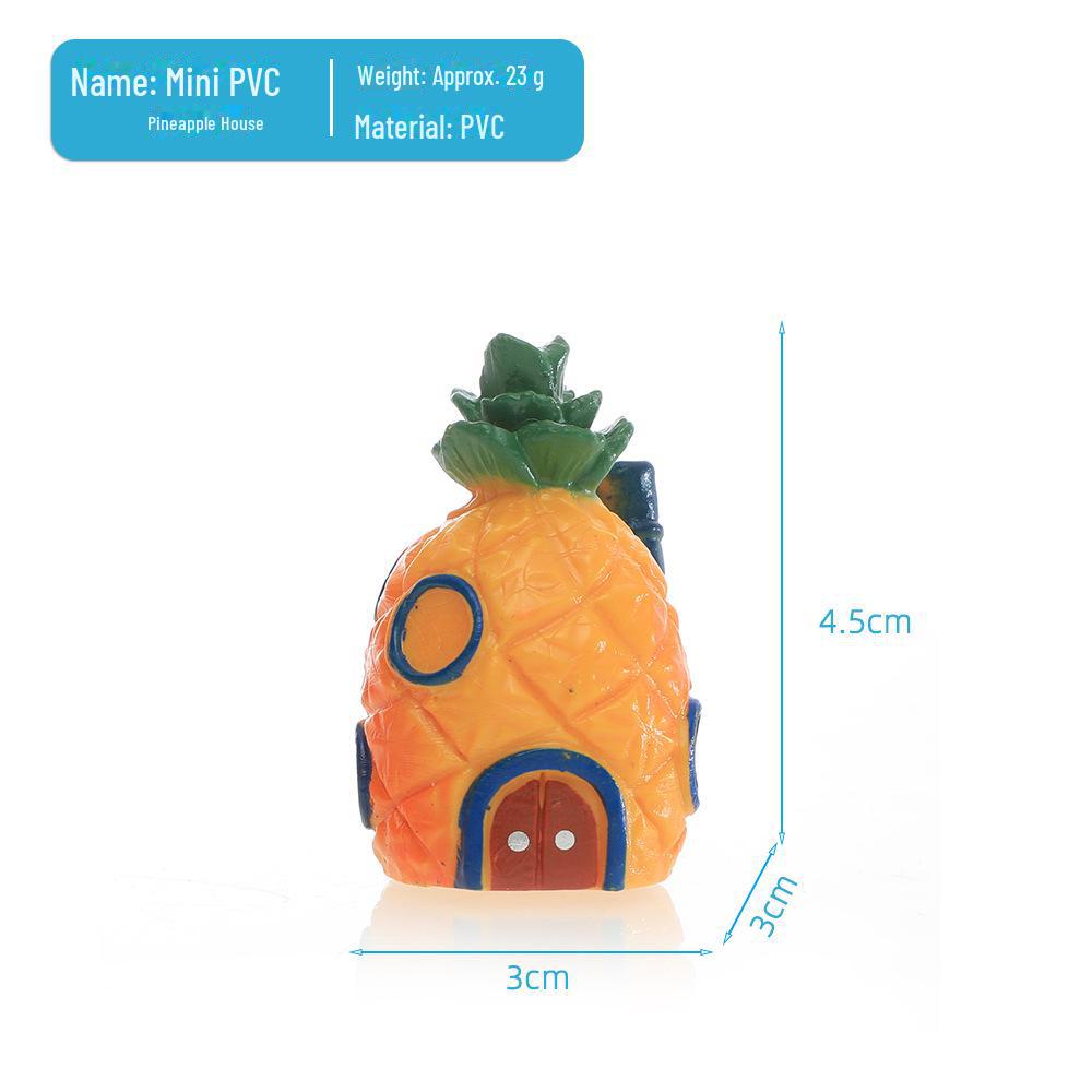 

Повний набір ПВХ акваріумних прикрас: Міні-ананасовий будиночок, крабовий ресторан, будиночок восьминога, морський вугор, шиншила, акула See picture