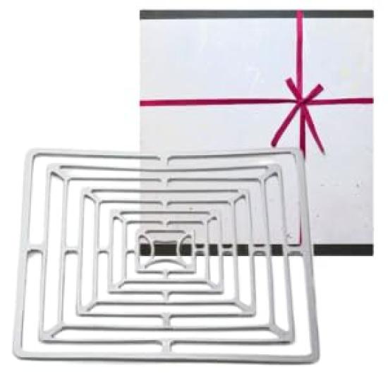 

Red Cotton Ribbon Wrapped in Washi KAGO Square Large 25x25cm Tin Basket Large [Nousaku Paper]