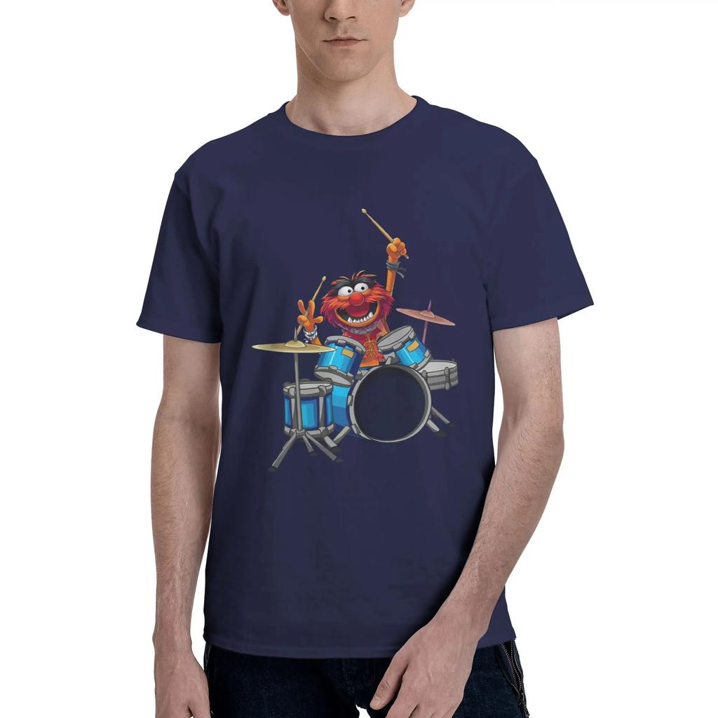 Animal Drummer The Muppets Show Men TShirt Oversized T Shirts Mens ONeck Cotton Tees Short Summer Male