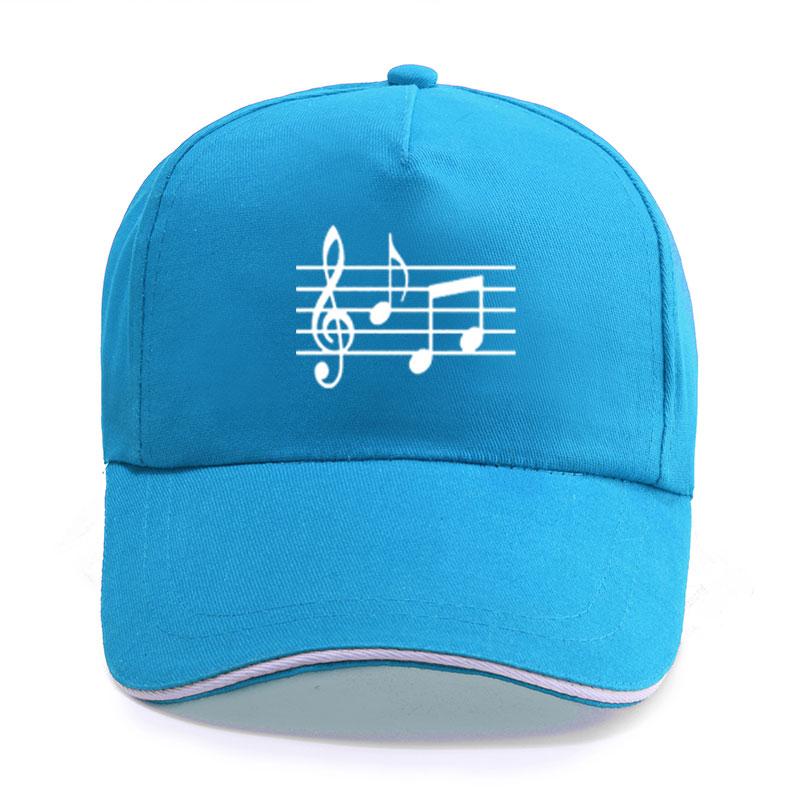 New Fashion Funny Music Note Print Baseball Cap Unisex Women Unisex Casual Cotton Hat Snapback Hats Trucker Caps SunHats