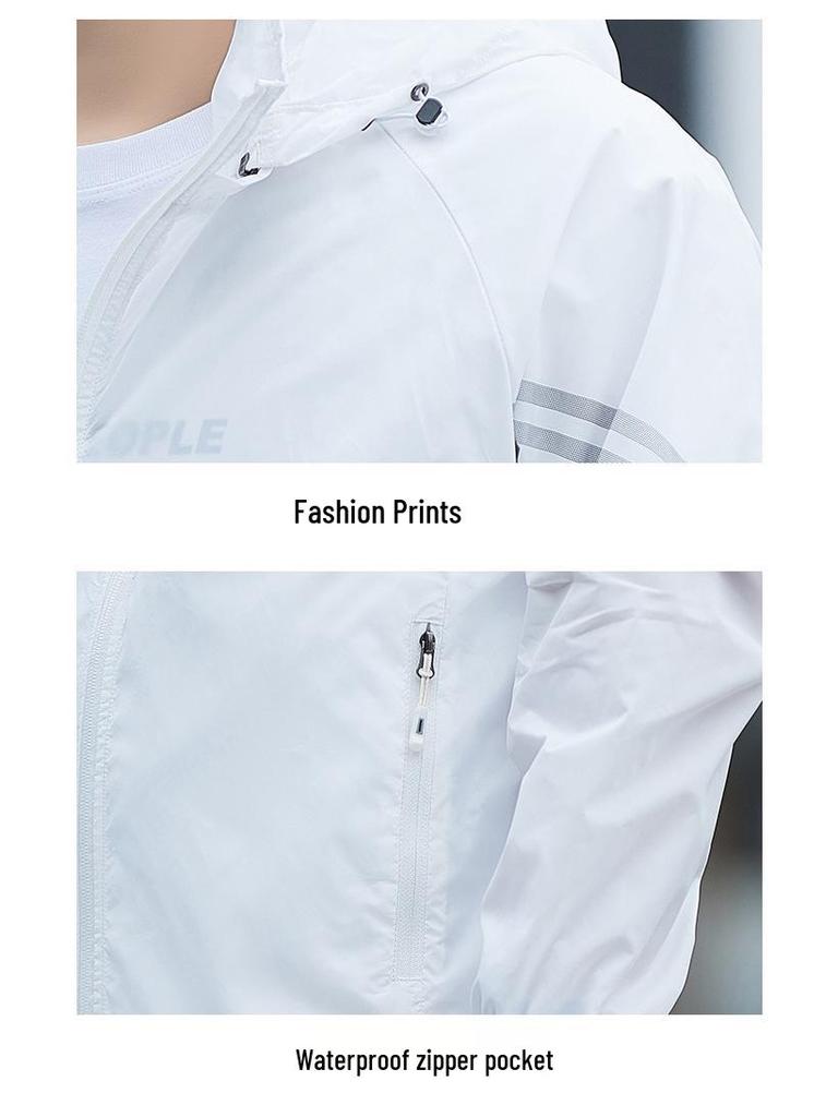 Summer Men's UPF50+ UV Protection Ice Silk Quick-Dry Jacket