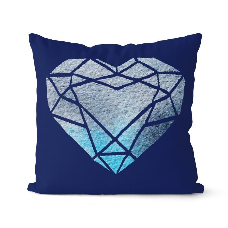Navy Blue Cushion Geometric Pillowcase Decorative Pillow Home Decor Throw