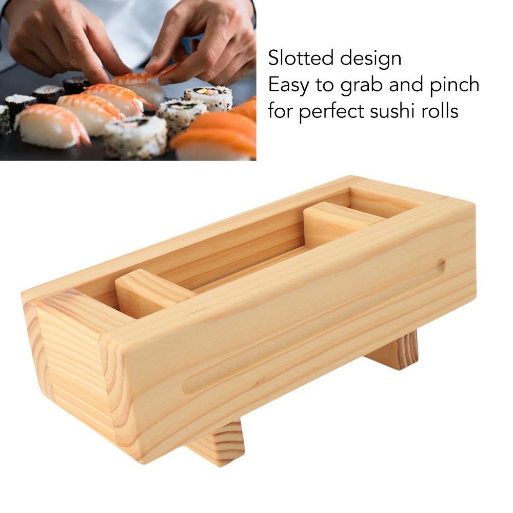 Kitchen Gadget Wooden Sushi Press Detachable Effortless Rice Roll Maker Rectangular Easy To Clean Rice Roll Mould Home Kitchen