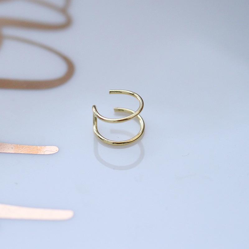 Unisex No-Pierce Double Line Ear Clip Earrings