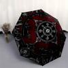 Dark Gothic Mandala Wall Art: Intricate Design for Your Space Umbrella, Cute Umbrella with Cute Design, Portable 3-Fold Compact Umbrella for Men & Wom