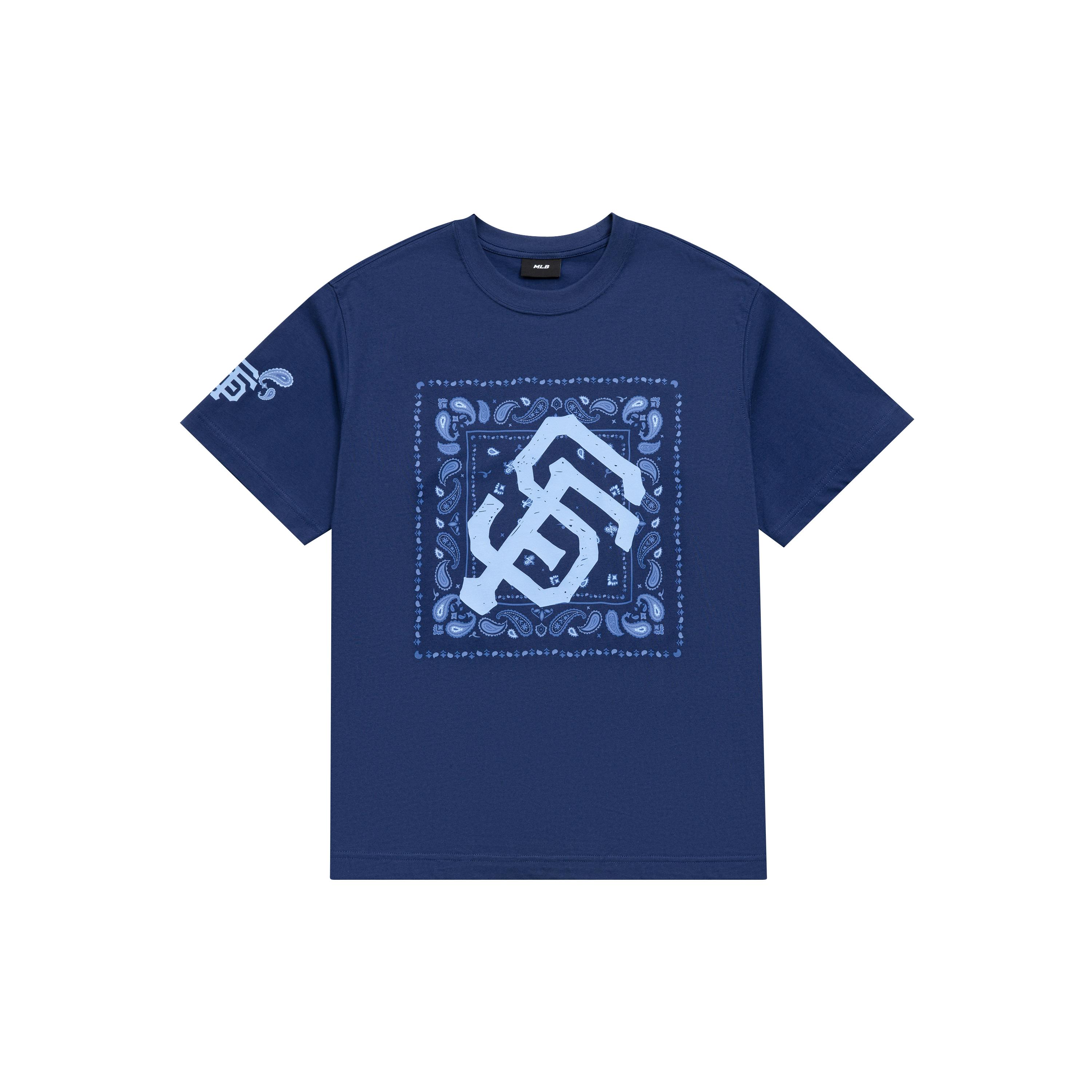 MLB Set-in Sleeve T-Shirt Unisex Navy Blue 3ATSI0133-14NYS XS