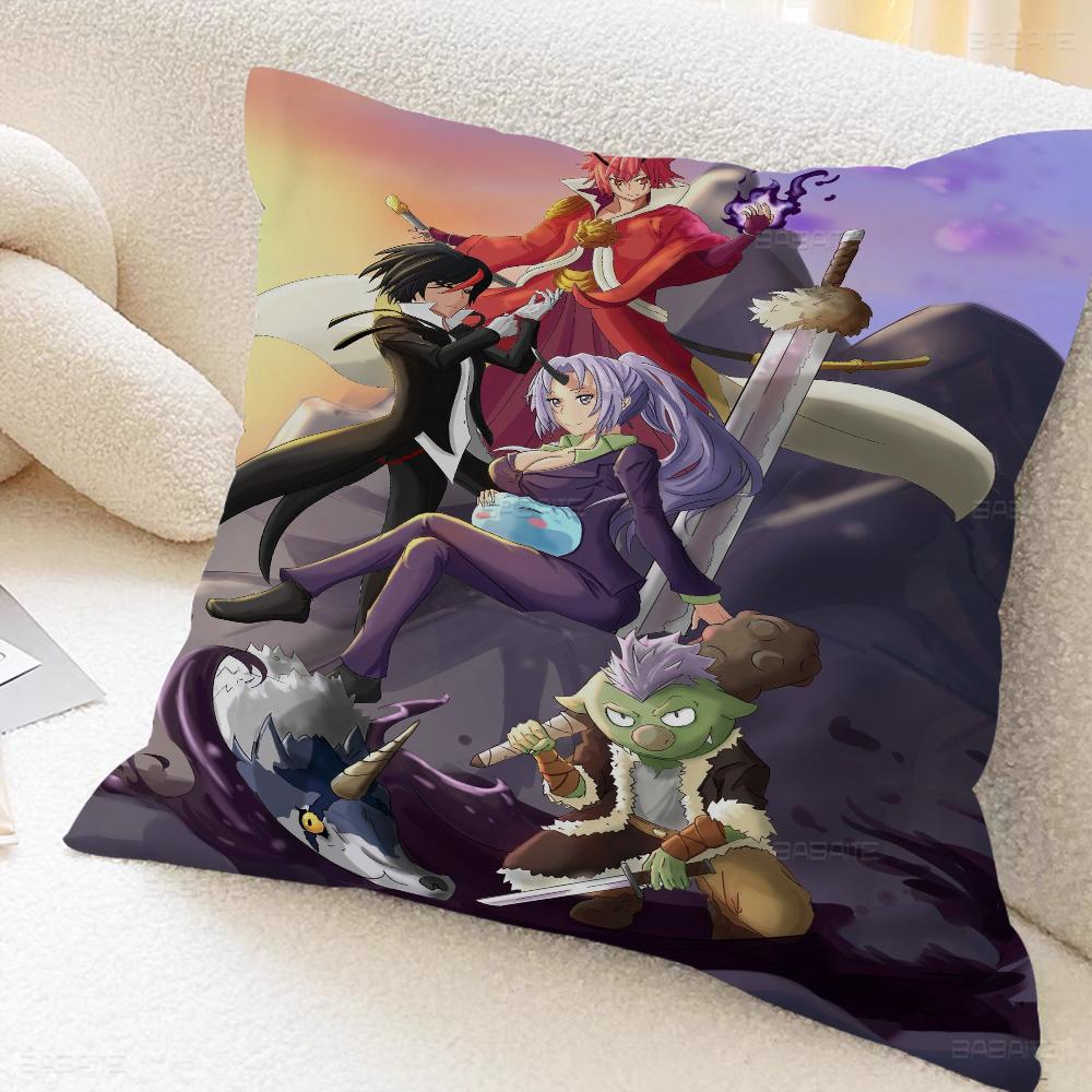 Anime Tensei Shitara Slime Datta Ken Cushion Cover Decorative Pillow Sofa Home Decor Case Pillow Cases