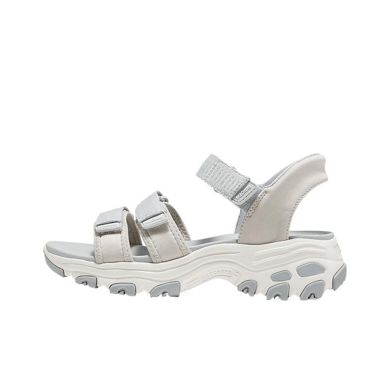 Skechers Sport Comfort Sandals Thick Sole Comfortable Beach Sandals Women sandals 163651-LTGY 35