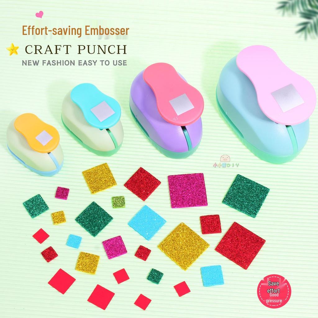 Square Punch Labor-Saving Embossing Device for Scrapbooks: Wave Square Flower Stamp Frame Machine