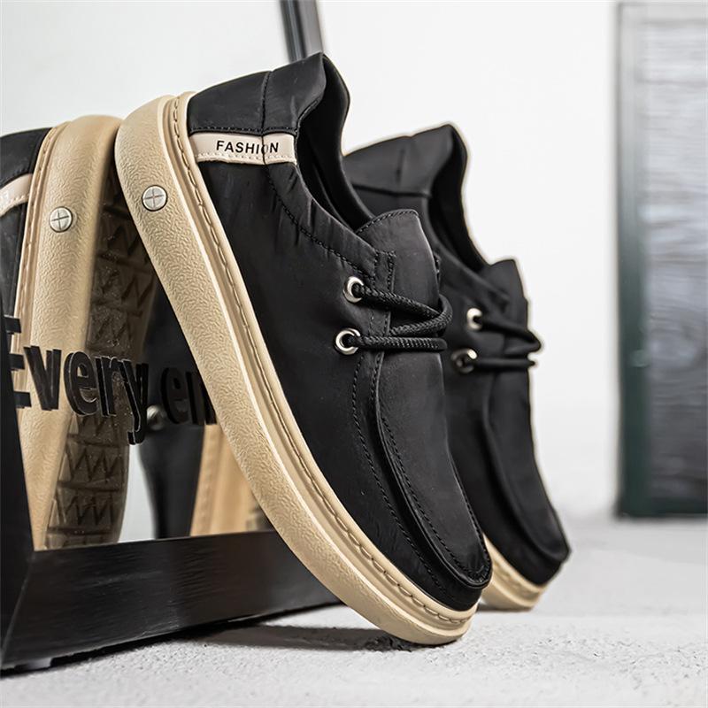 

Мужская обувь 2025 осень мода новая ткань удобная повседневная универсальная уличная мужская на толстой подошве увеличивающая рост рабочая обувь 44