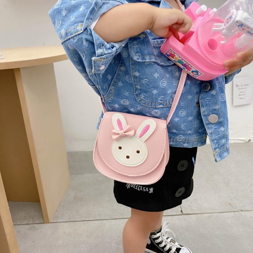 Dětské doplňky Malá taška přes rameno Roztomilý králík Dívčí malé crossbody tašky Kreslená dětská mini peněženka na mince Kabelky