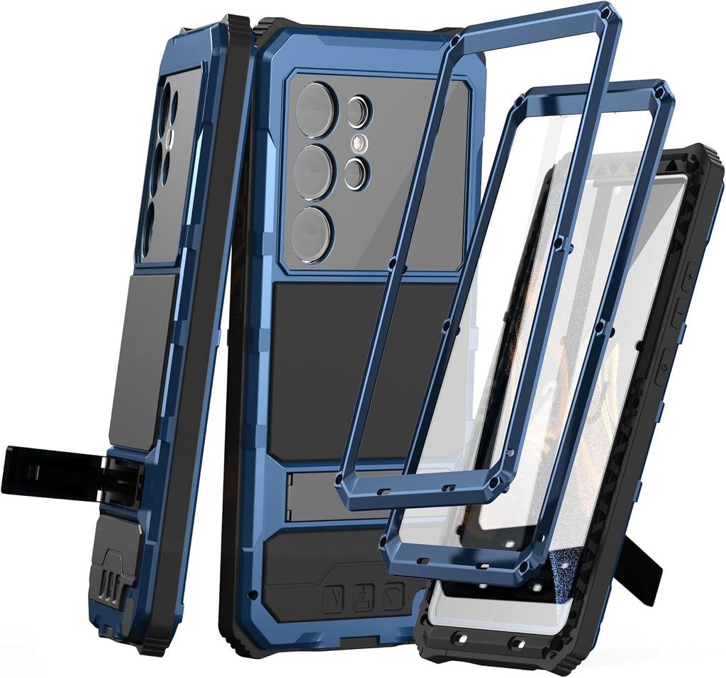 Sturzsichere Handyhülle mit Linsenschutz und Airbag-Ständer für S23, S24 Ultra, S25 - Bestseller