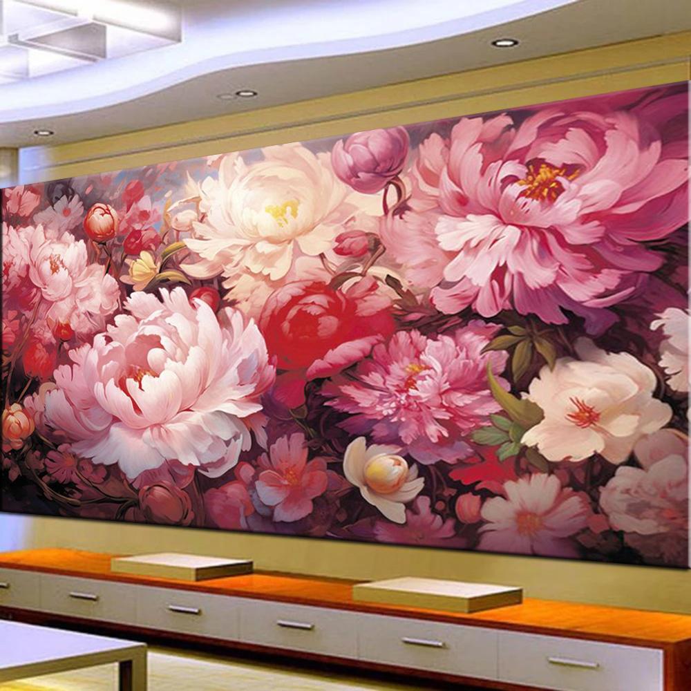 Full Square/Round Drill 5D DIY pictură cu diamante frumoși bujori imagine diamant broderie punct de cruce Home Decor J3762