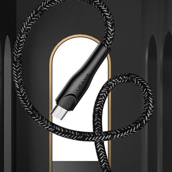 Usams Kabel Pleciony U41 Microusb 3M2A Czerwony/Red Sj399Usb02 (Us-Sj399) Fast Charge