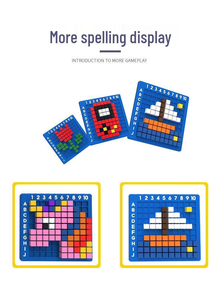 Boguoyuan Pixel Block Logic Puzzle Set: Early Education & Enlightenment Game