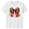 Festive Christmas Bow Holidays Unisexs TShirt Unisexs Tee Graphic Unisex Top