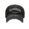 Vintage Washed Wide Brim Baseball Cap - Unisex American Style with Trendy Embroidery