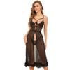 European and American new products, sexy perspective mesh lace design, split suspender, long skirt, erotic underwear set, spot.