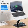 C5Q 15W Wireless Charging Laptop Riser Folding Bracket with 6-in-1 Hub Docking Station