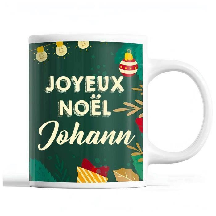 Mug - Johann - Noël - Céramique - Imprimé - 325 ml - Vert