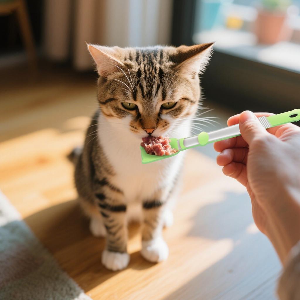 Cat Strip Feeders Spoon,Cute Cats Spoons Pet Food Mixing Spoon Multifunctional Lickable Feeding Dispenser For Cat Liquid Snack And Wet Food