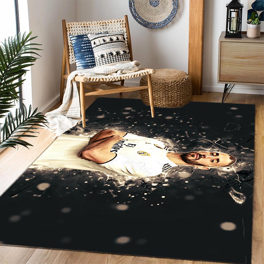 Football Player Action Floor Mat Suitable for Decorate room Outdoor Foyer Dining Room Antislip Carpet Office home decor