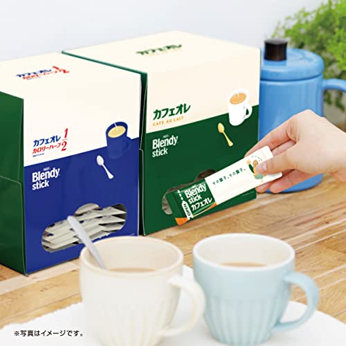 AGF Blendy Stick Cafe Au Lait Half Calorie 100 Bottles [Stick Coffee] [Low Sugar]