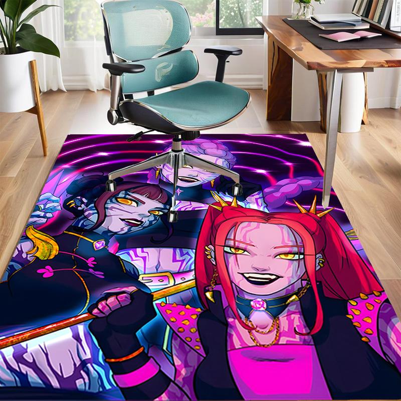 1pc KPop Demon Hunters13 Design Area Rug - Non-Slip, Soft & Cozy Floor Mat for Living Room, Bedroom, Office - Indoor/Outdoor Decorative Carpet