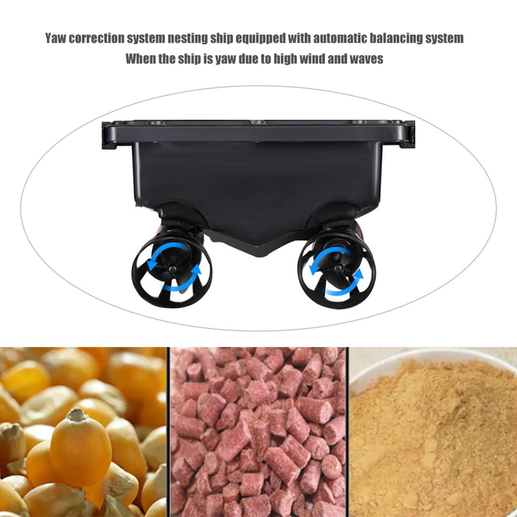 ABS Plastic Waterproof 500M Intelligent Remote Control Fishing Bait Boat Automatic Rowing Single Warehouse Nesting