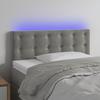 Vidaxl Bed Headboard with LED, Light Gray, 100X5X78/88 Cm, Velvet
