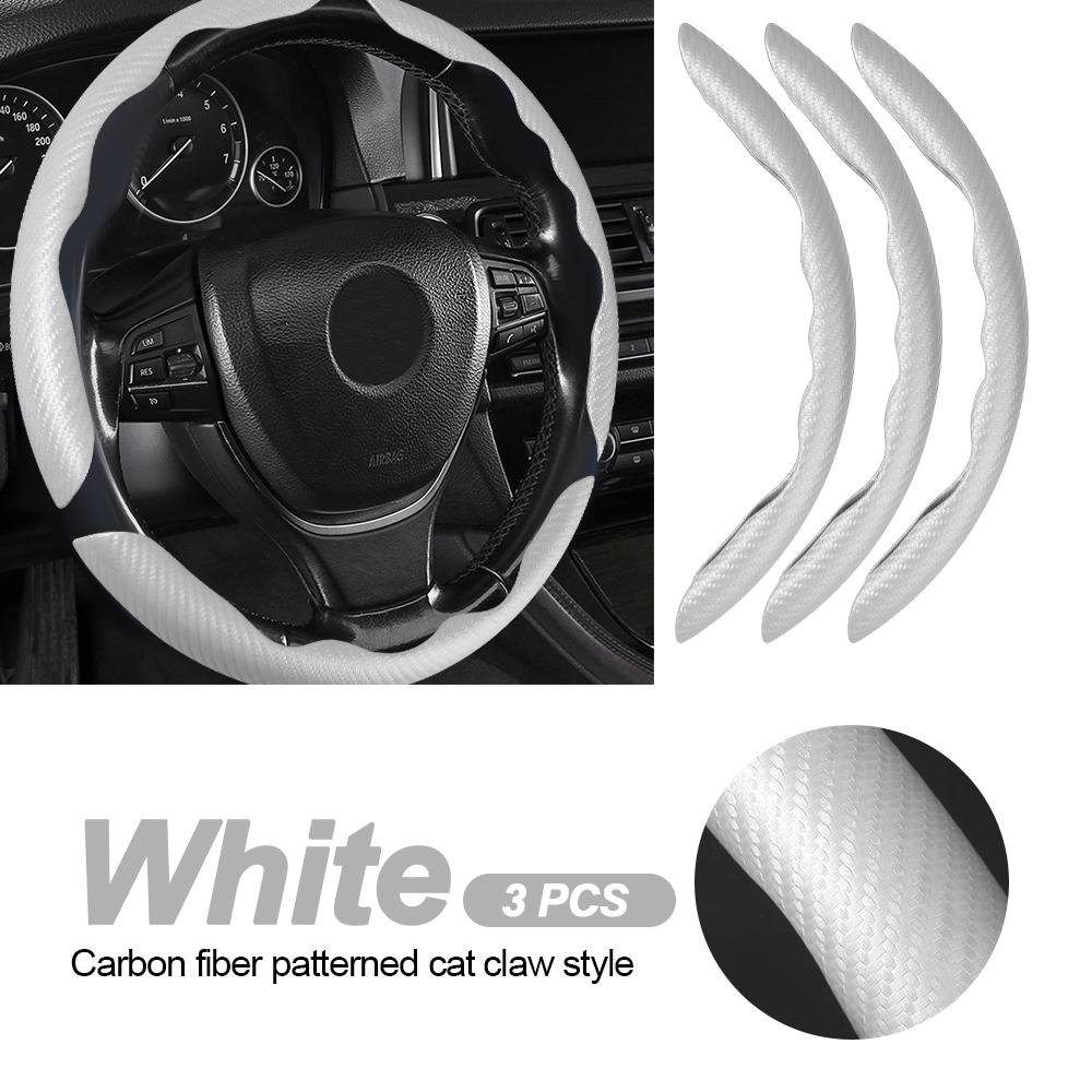 36cm Carbon Fiber Car Steering Wheel Cover Non-slip Ultra-thin Card Cover Summer Auto Handle Protective Cover Type D Universal