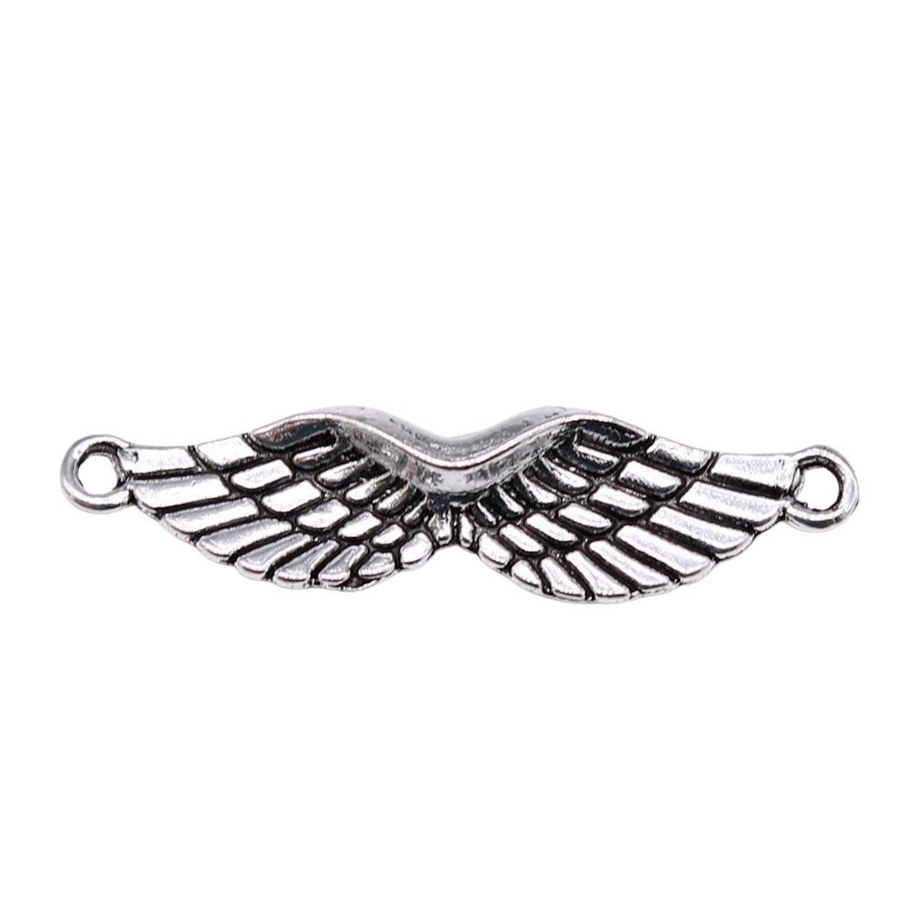 Feather Charm Angle Connectors For Bohemian Style Jewelry Vintage Pendants
