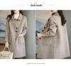 Women's 2025 Autumn/Winter Woolen Coat - Small, Thick, Korean Style, Loose Fit, Mid-Length