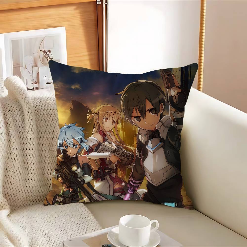 Sword Art OnlineS Pillow Cover For Bedroom Room And Living Room Sofa Decorative Cushion Cover